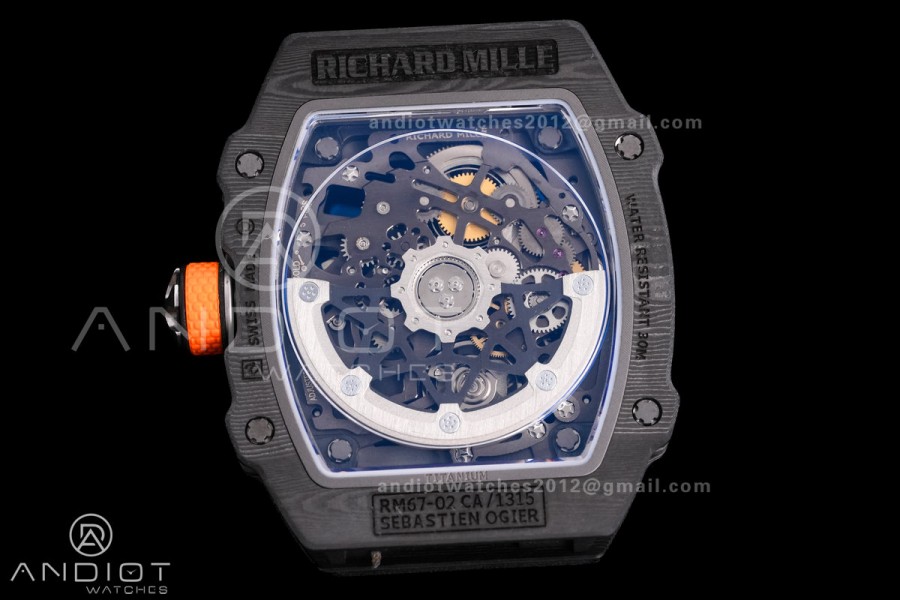 Custom Made RM67-02 NTPT Lando Norris on Orange Nylon strap CRMA7 Clone