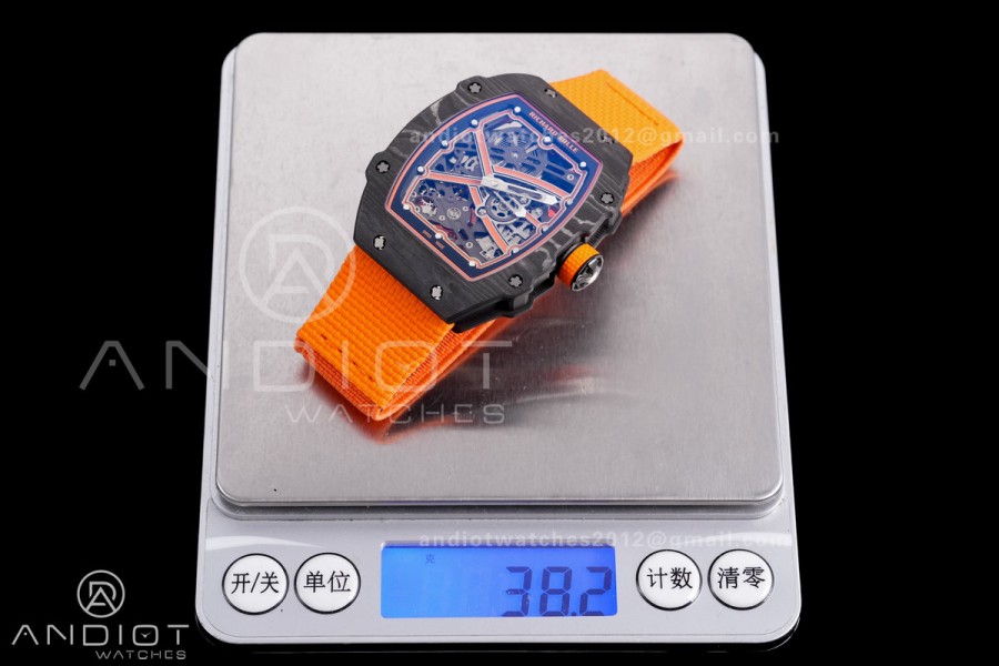 Custom Made RM67-02 NTPT Lando Norris on Orange Nylon strap CRMA7 Clone