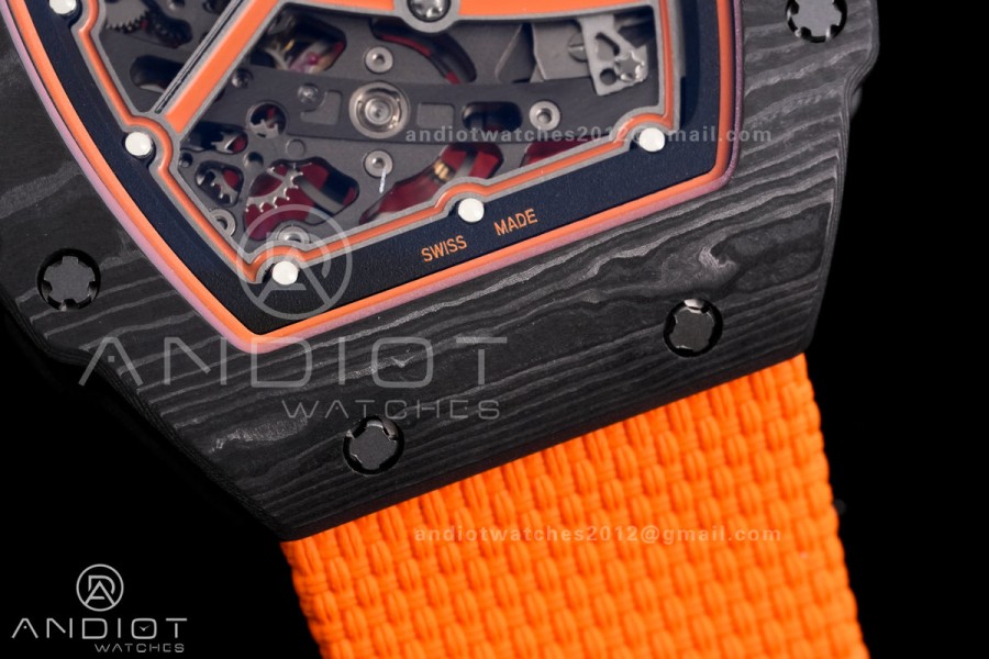 Custom Made RM67-02 NTPT Lando Norris on Orange Nylon strap CRMA7 Clone