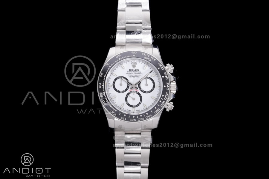 Daytona 126500 VSF 1:1 Best Edition 904L Steel White Dial on SS Braclet DD4801