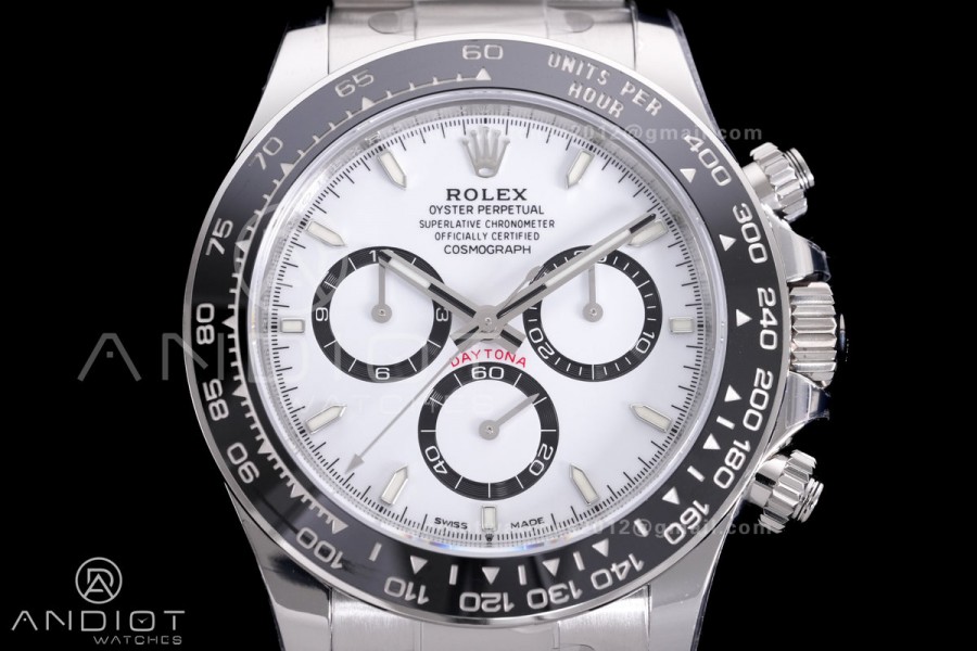 Daytona 126500 VSF 1:1 Best Edition 904L Steel White Dial on SS Braclet DD4801