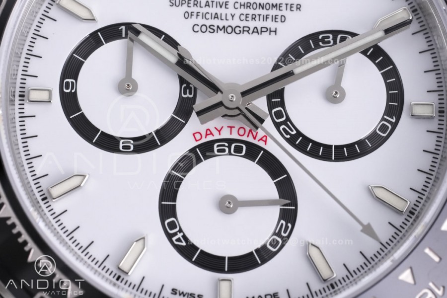 Daytona 126500 VSF 1:1 Best Edition 904L Steel White Dial on SS Braclet DD4801
