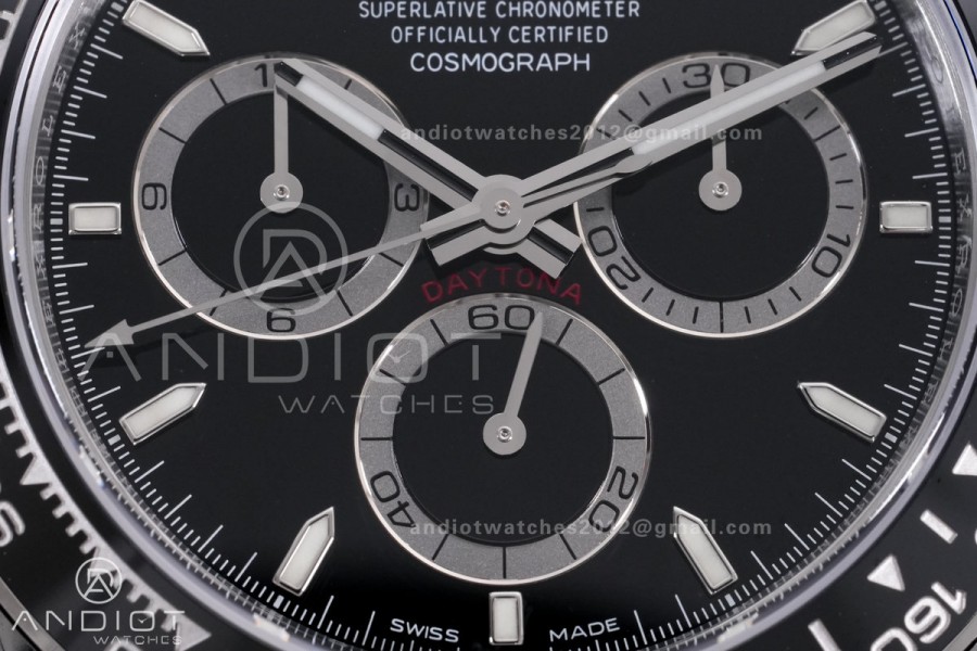 Daytona 126500 VSF 1:1 Best Edition 904L Steel Black Dial on SS Braclet DD4801
