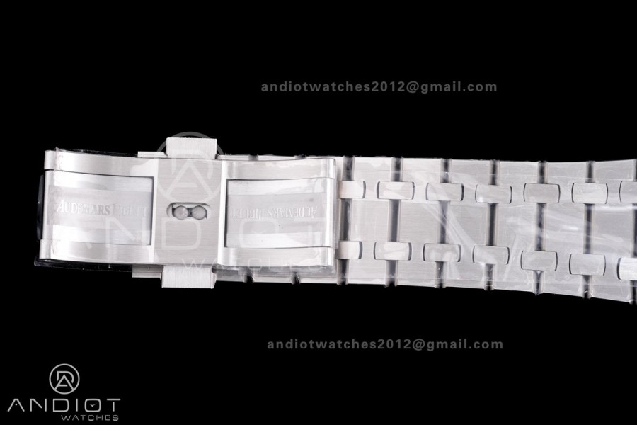 Royal Oak 41mm 15510 "50th Anniversary" SS ZF 1:1 Best Edition Black Textured Dial on SS Bracelet A4302