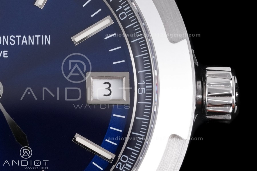 Overseas 4500V SS MKSF 1:1 Best Edition Blue Dial on SS Bracelet A5100