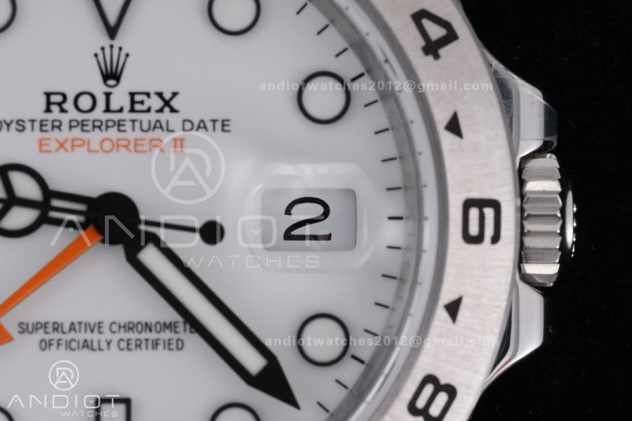 Explorer II 42mm 226570 904L V2 SS QF 1:1 Best Edition White Dial on Bracelet SH3285 CHS