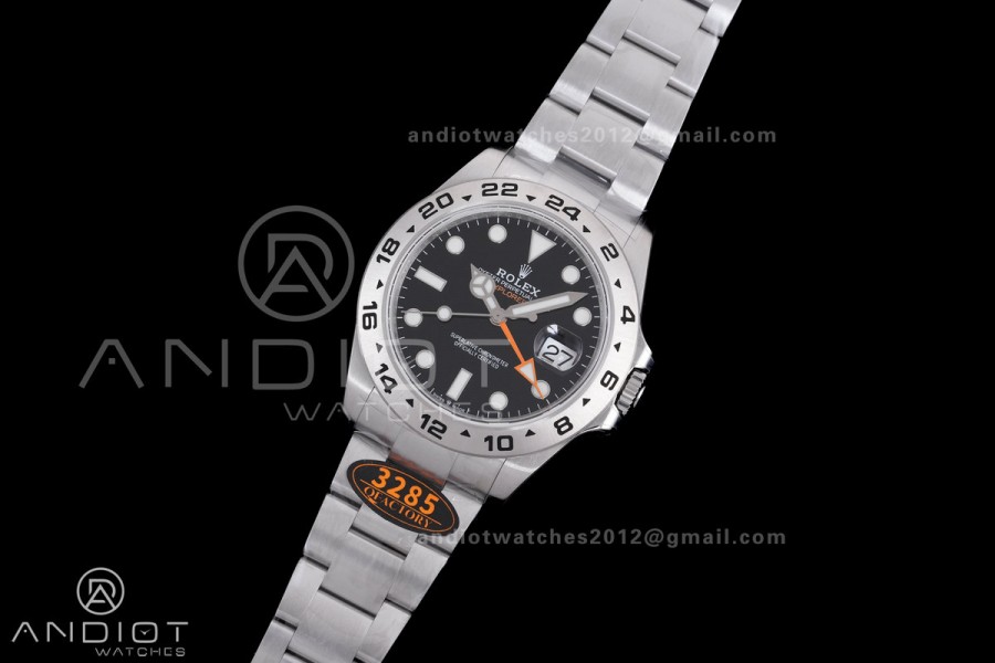 Explorer II 42mm 226570 904L V2 SS QF 1:1 Best Edition Black Dial on Bracelet SH3285 CHS