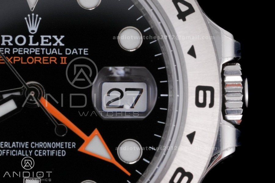 Explorer II 42mm 226570 904L V2 SS QF 1:1 Best Edition Black Dial on Bracelet SH3285 CHS
