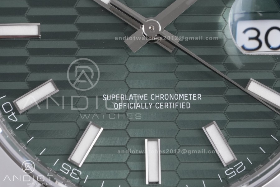 DateJust 41 126300 904L SS VSF 1:1 Best Edition Green Textured Dial on Jubilee Bracelet VS3235