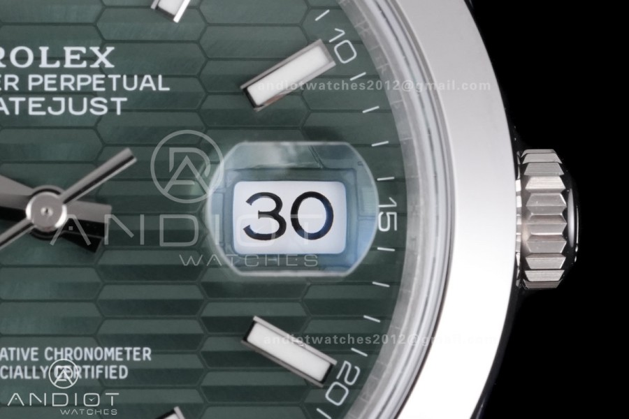 DateJust 41 126300 904L SS VSF 1:1 Best Edition Green Textured Dial on Jubilee Bracelet VS3235