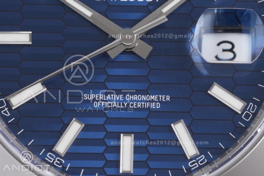  DateJust 41 126300 904L SS VSF 1:1 Best Edition Blue Textured Dial on Jubilee Bracelet VS3235