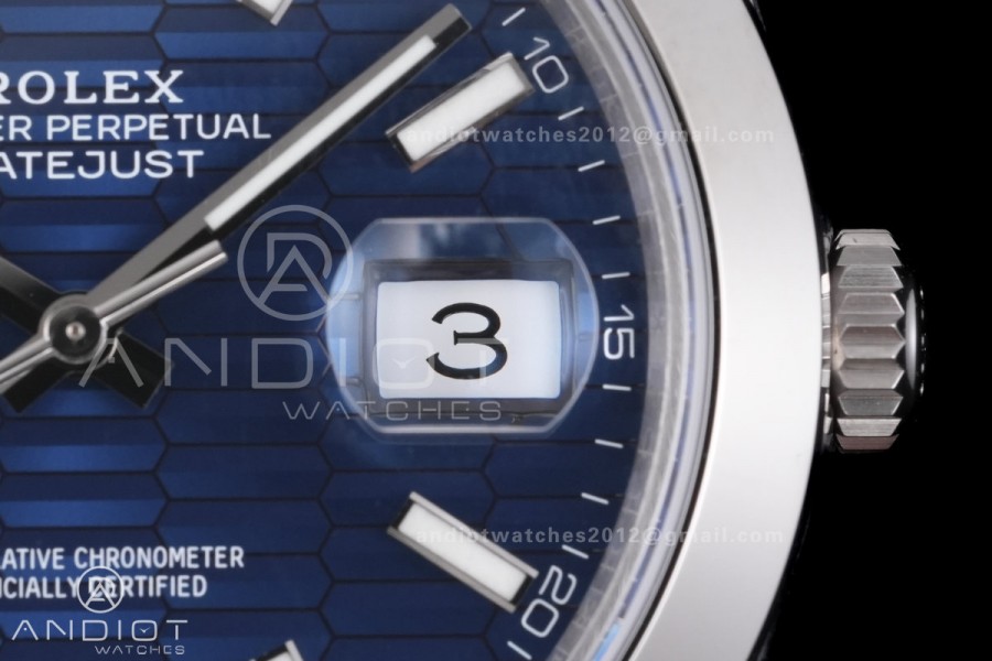  DateJust 41 126300 904L SS VSF 1:1 Best Edition Blue Textured Dial on Jubilee Bracelet VS3235