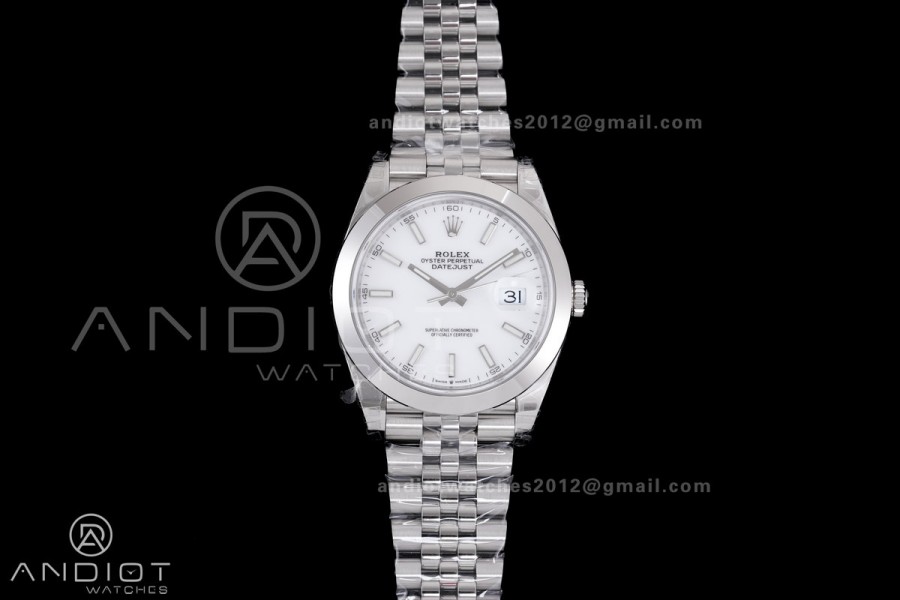 DateJust 41 126300 904L SS VSF 1:1 Best Edition White Dial on Jubilee Bracelet VS3235