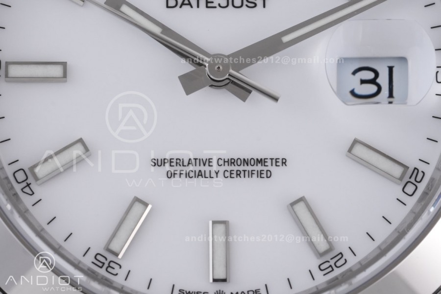 DateJust 41 126300 904L SS VSF 1:1 Best Edition White Dial on Jubilee Bracelet VS3235