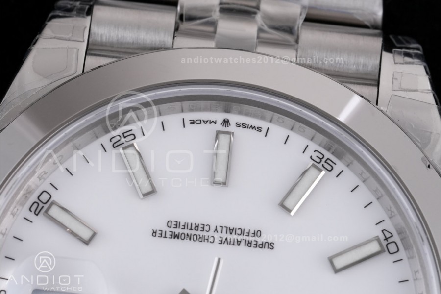 DateJust 41 126300 904L SS VSF 1:1 Best Edition White Dial on Jubilee Bracelet VS3235