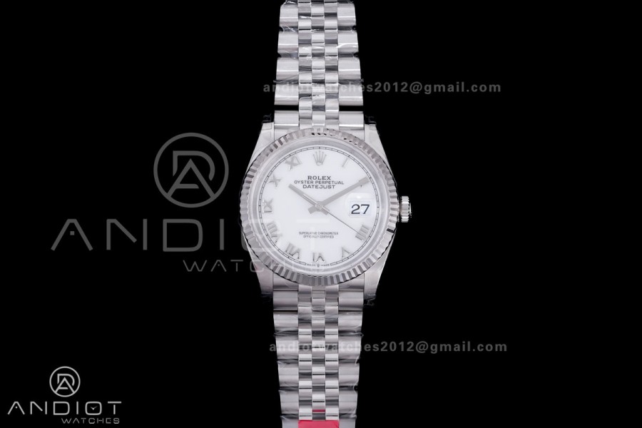 DateJust 36 SS 126234 VSF 1:1 Best Edition 904L Steel White Roman Dial on Jubilee Bracelet VS3235