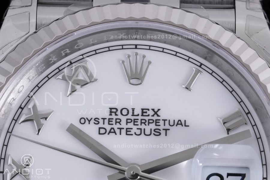 DateJust 36 SS 126234 VSF 1:1 Best Edition 904L Steel White Roman Dial on Jubilee Bracelet VS3235