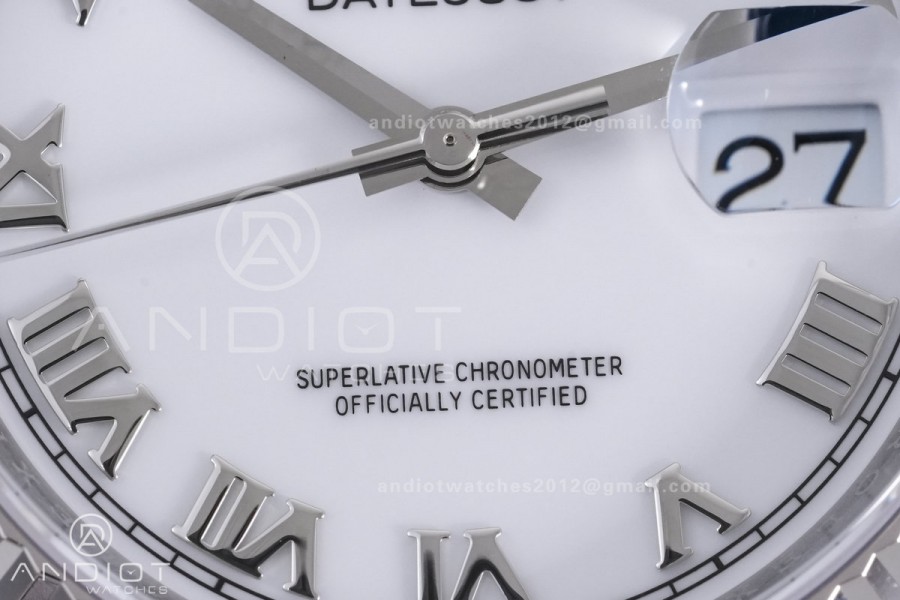 DateJust 36 SS 126234 VSF 1:1 Best Edition 904L Steel White Roman Dial on Jubilee Bracelet VS3235
