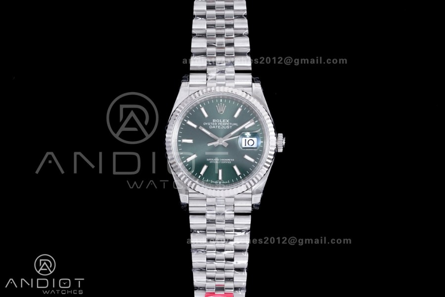 DateJust 36 SS 126234 VSF 1:1 Best Edition 904L Steel Green Dial on Jubilee Bracelet VS3235