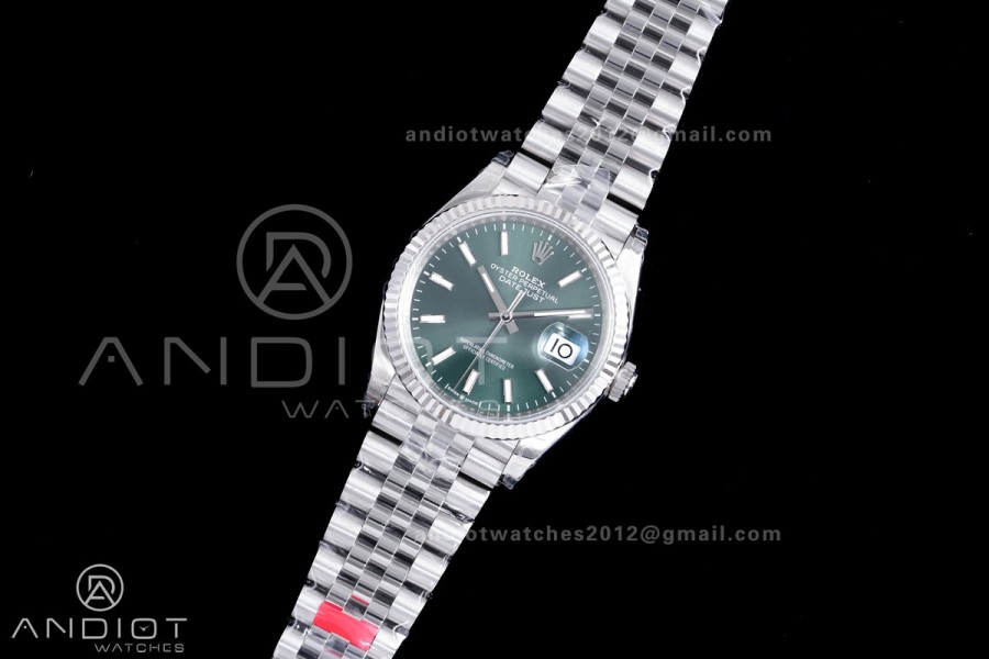 DateJust 36 SS 126234 VSF 1:1 Best Edition 904L Steel Green Dial on Jubilee Bracelet VS3235