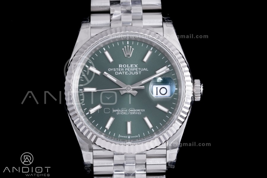DateJust 36 SS 126234 VSF 1:1 Best Edition 904L Steel Green Dial on Jubilee Bracelet VS3235