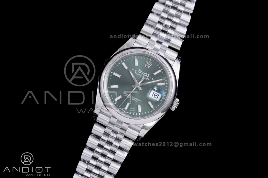 DateJust 36 SS 126200 VSF 1:1 Best Edition 904L Steel Green Dial on Jubilee Bracelet VS3235