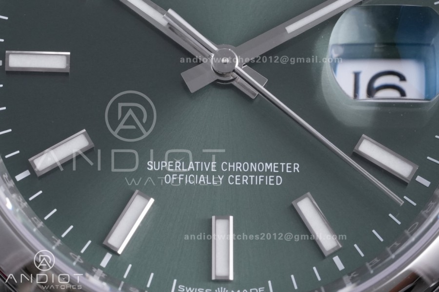 DateJust 36 SS 126200 VSF 1:1 Best Edition 904L Steel Green Dial on Jubilee Bracelet VS3235