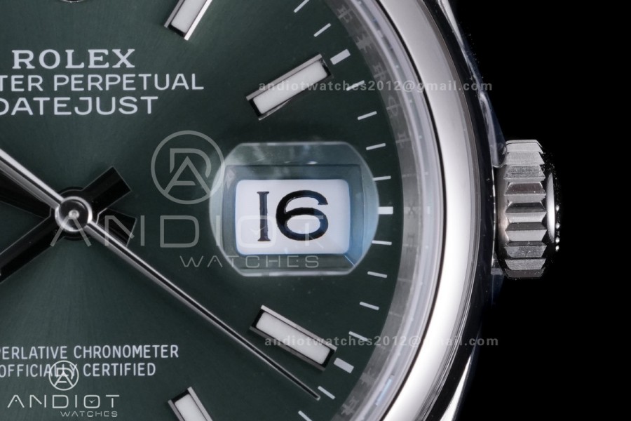 DateJust 36 SS 126200 VSF 1:1 Best Edition 904L Steel Green Dial on Jubilee Bracelet VS3235