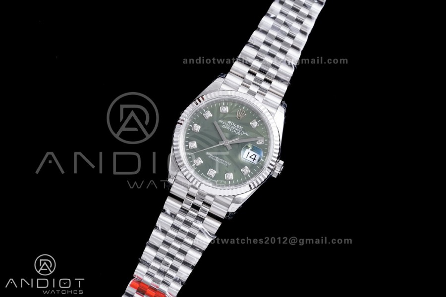 DateJust 36 SS 126234 VSF 1:1 Best Edition 904L Steel Green Leaf Dial on Jubilee Bracelet VS3235