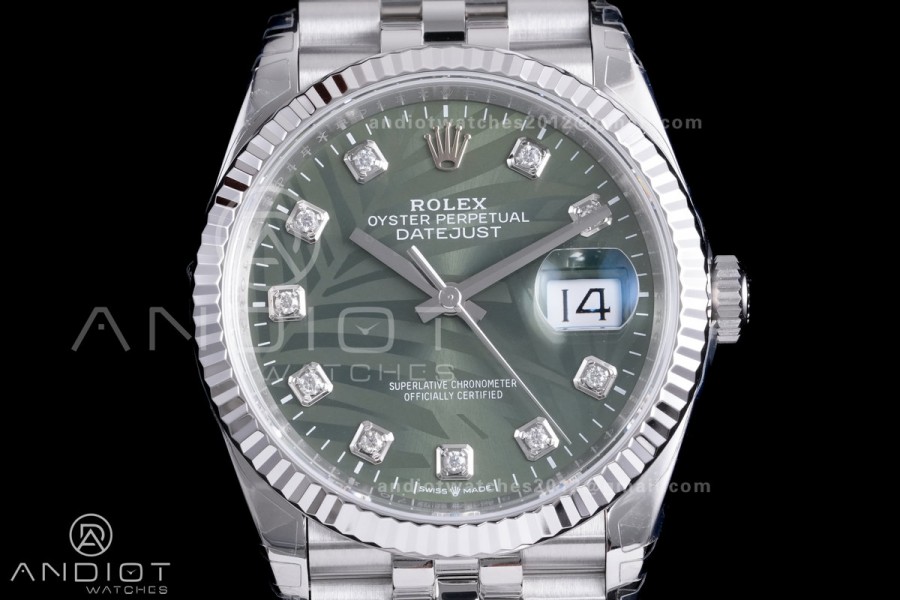 DateJust 36 SS 126234 VSF 1:1 Best Edition 904L Steel Green Leaf Dial on Jubilee Bracelet VS3235