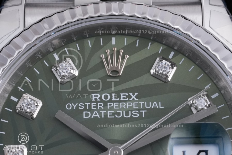 DateJust 36 SS 126234 VSF 1:1 Best Edition 904L Steel Green Leaf Dial on Jubilee Bracelet VS3235
