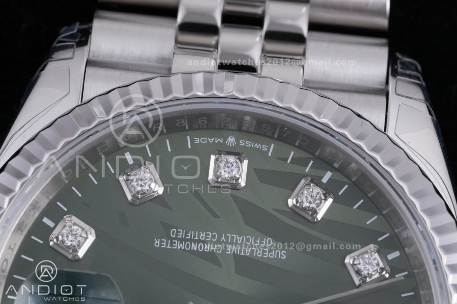 DateJust 36 SS 126234 VSF 1:1 Best Edition 904L Steel Green Leaf Dial on Jubilee Bracelet VS3235