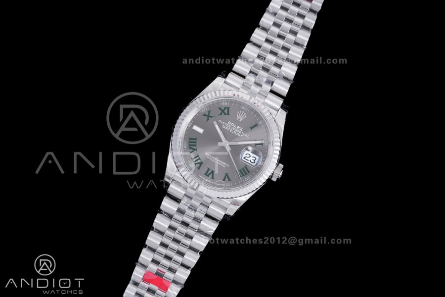 DateJust 36 SS 126234 VSF 1:1 Best Edition 904L Steel Gray Green Roman Dial on Jubilee Bracelet VS3235