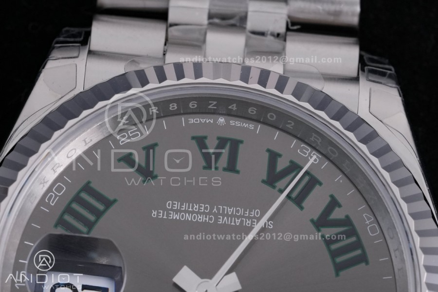 DateJust 36 SS 126234 VSF 1:1 Best Edition 904L Steel Gray Green Roman Dial on Jubilee Bracelet VS3235