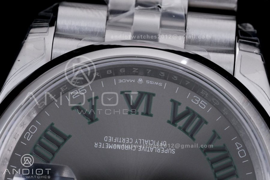 DateJust 36 SS 126200 VSF 1:1 Best Edition 904L Steel Gray Green Roman Dial on Jubilee Bracelet VS3235