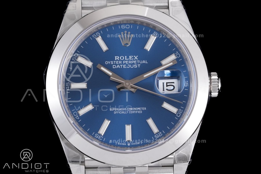 DateJust 41 126300 904L SS VSF 1:1 Best Edition Blue Dial on Jubilee Bracelet VS3235