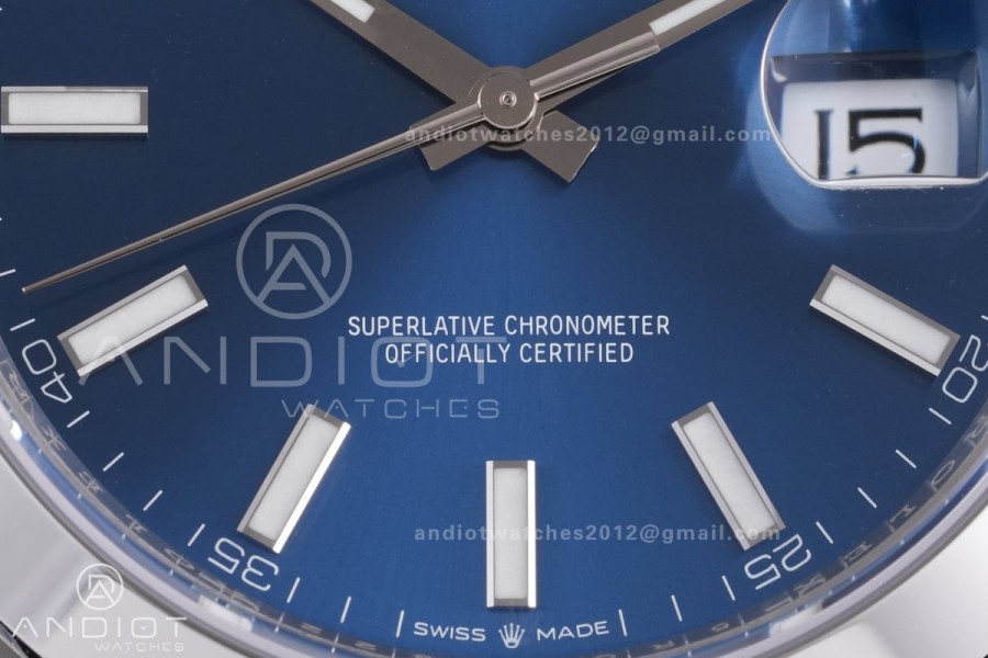 DateJust 41 126300 904L SS VSF 1:1 Best Edition Blue Dial on Jubilee Bracelet VS3235