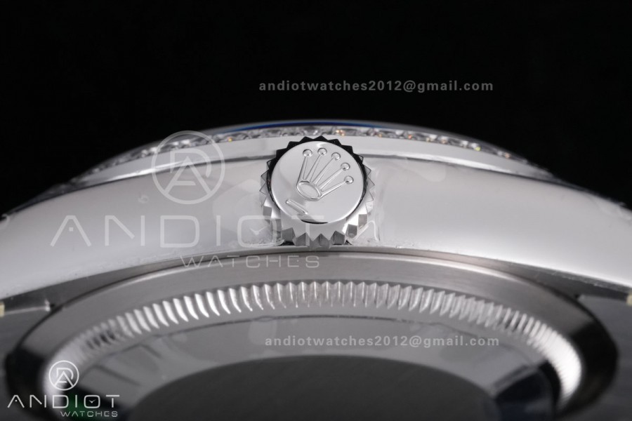 DateJust 36 SS 126284 VSF 1:1 Best Edition 904L Steel Blue Diamonds Dial & bezel on Jubilee Bracelet VS3235