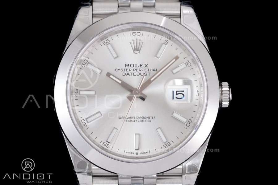 DateJust 41 126300 904L SS VSF 1:1 Best Edition Sliver Dial on Jubilee Bracelet VS3235