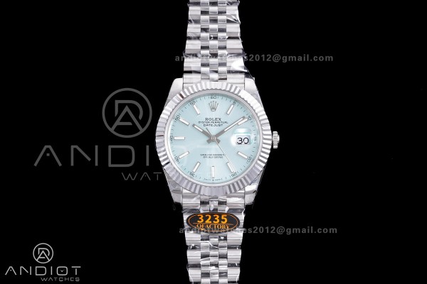 QF 41mm Datejust 126334 Ice Blue Dial 904L SS with...