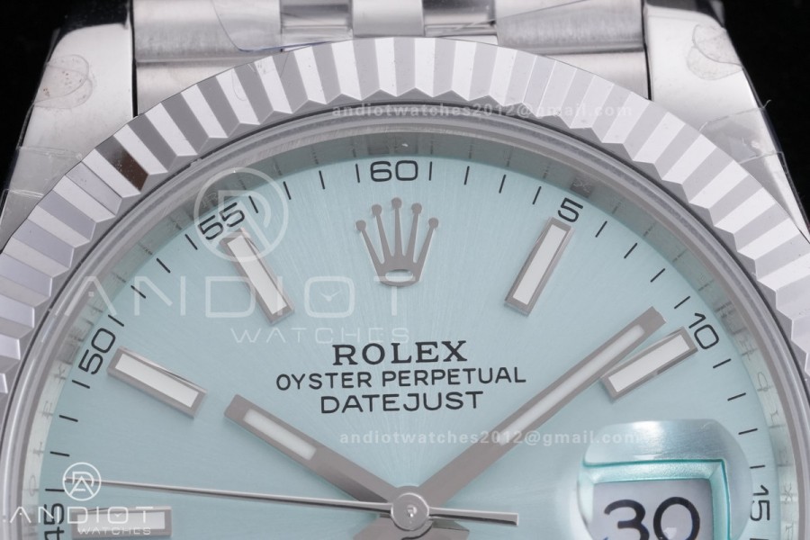 QF 41mm Datejust 126334 Ice Blue Dial 904L SS with Added Weight Bezel and Jubilee Bracelet, Approx. 149g