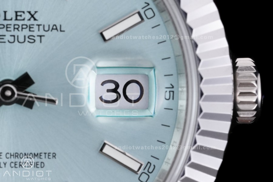 QF 41mm Datejust 126334 Ice Blue Dial 904L SS with Added Weight Bezel and Jubilee Bracelet, Approx. 149g