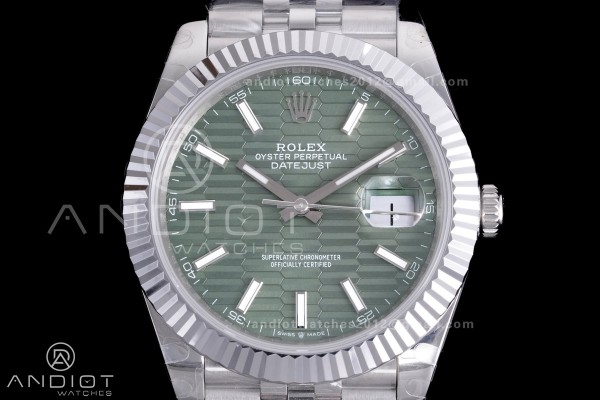 QF41mm Datejust 126334 Green Motif Patterned Dial ...