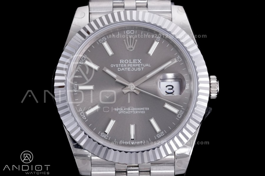 QF 41mm Datejust 126334 Grey Dial 904L SS with Added Weight Bezel and Jubilee Bracelet, Approx. 149g