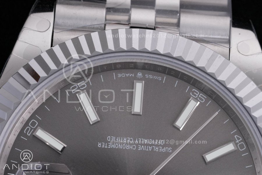 QF 41mm Datejust 126334 Grey Dial 904L SS with Added Weight Bezel and Jubilee Bracelet, Approx. 149g