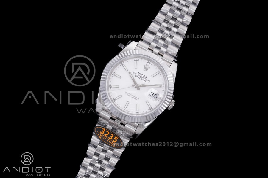 QF 41mm Datejust 126334 White Dial 904L SS with Added Weight Bezel and Jubilee Bracelet, Approx. 149g