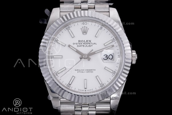QF 41mm Datejust 126334 White Dial 904L SS with Ad...
