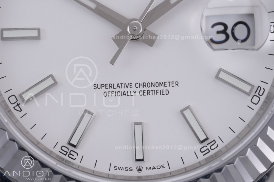 QF 41mm Datejust 126334 White Dial 904L SS with Added Weight Bezel and Jubilee Bracelet, Approx. 149g