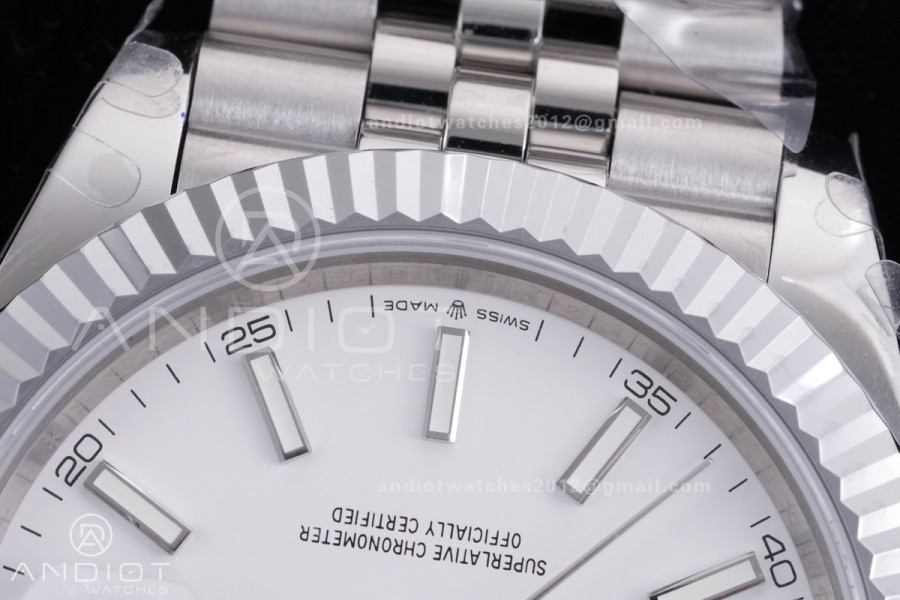 QF 41mm Datejust 126334 White Dial 904L SS with Added Weight Bezel and Jubilee Bracelet, Approx. 149g