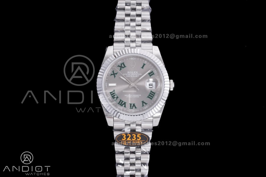 QF 41mm Datejust 126334 Grey Dial with Roman 904L SS  Added Weight Bezel and Jubilee Bracelet, Approx. 149g